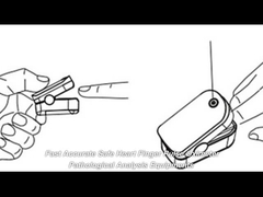 흰색 손가락 끝 맥박 산소 농도계 TFT LCD 화면